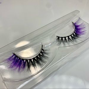 Purple eyelashes